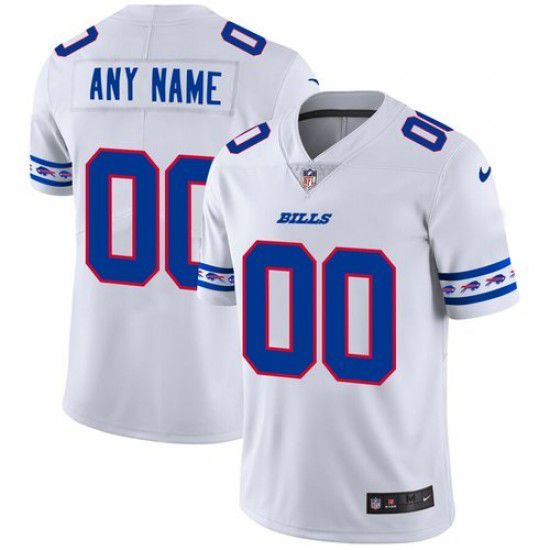 Men Buffalo Bills Nike White Custom Team Logo Limited NFL Jersey